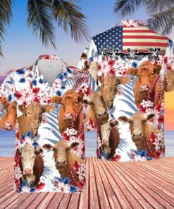 Hawaiian Shirt With Cows American Gift