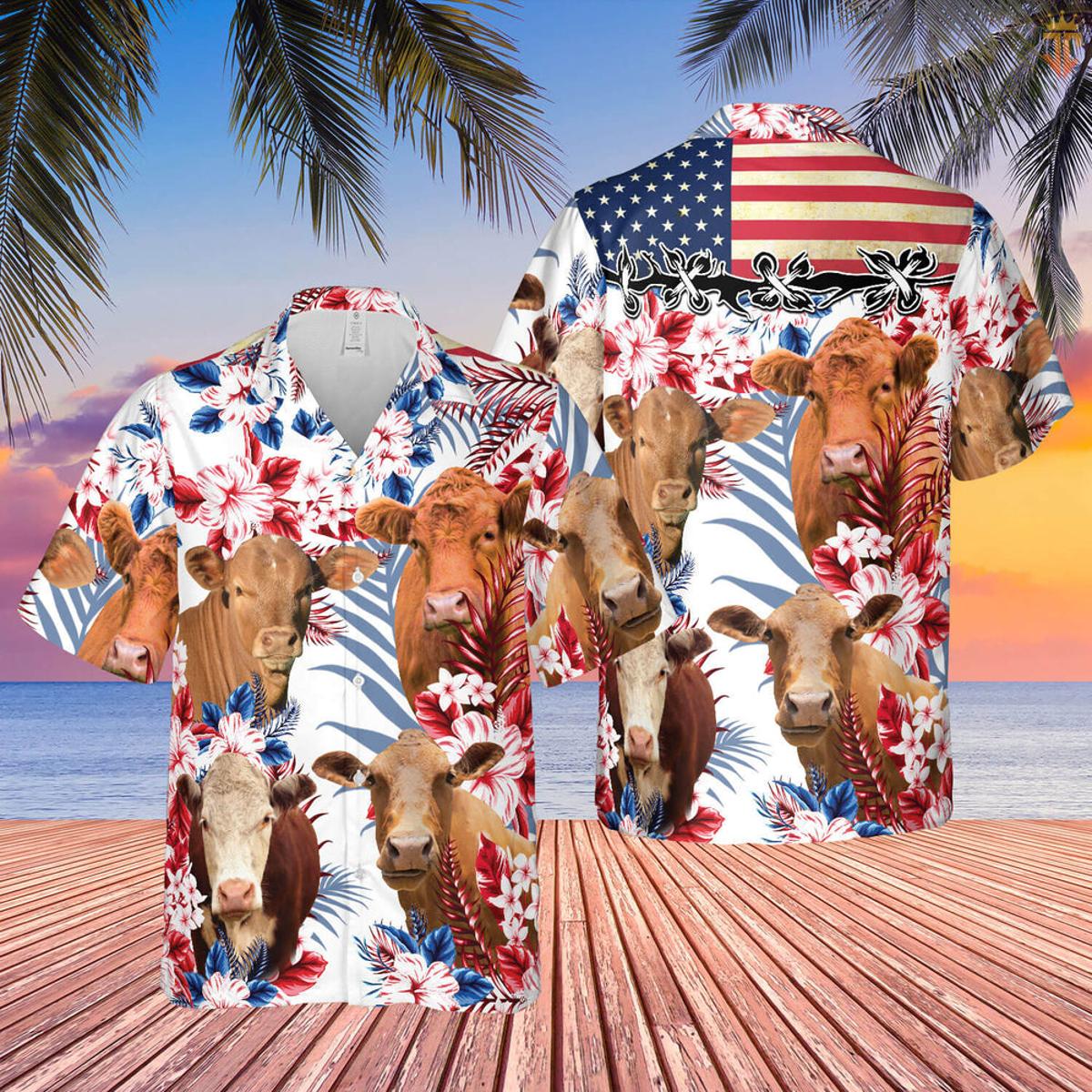 Hawaiian Shirt With Cows For Men And Women