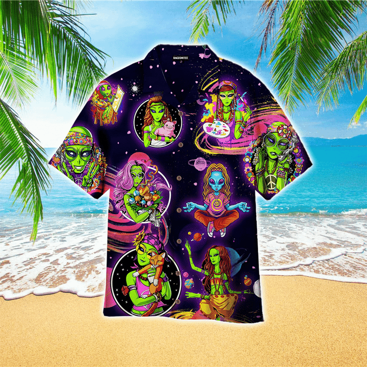 Alien Hawaiian Shirt Don’t Be Sad Be Rad Alien Hawaiian Aloha Shirt Men Women