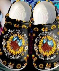 Hippie Be A Sunflower Classic Crocs Clogs Shoes Sunflowers