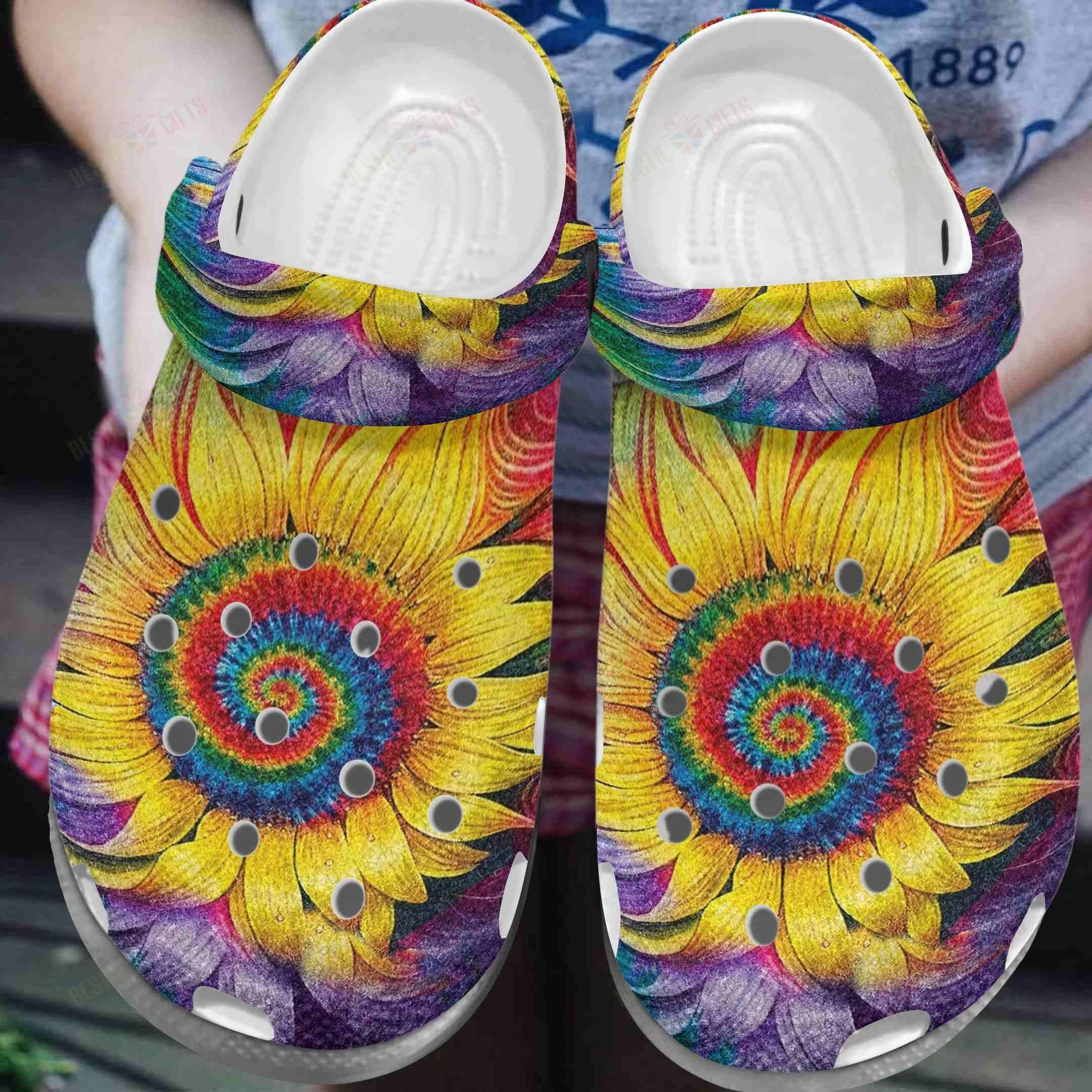 Hippie Crocs Comfortable For Women Men Boho Girl