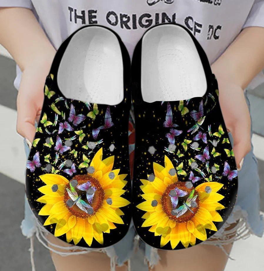 Hippie Crocs Style Comfortable For Women Men Amazing Hippie Flower