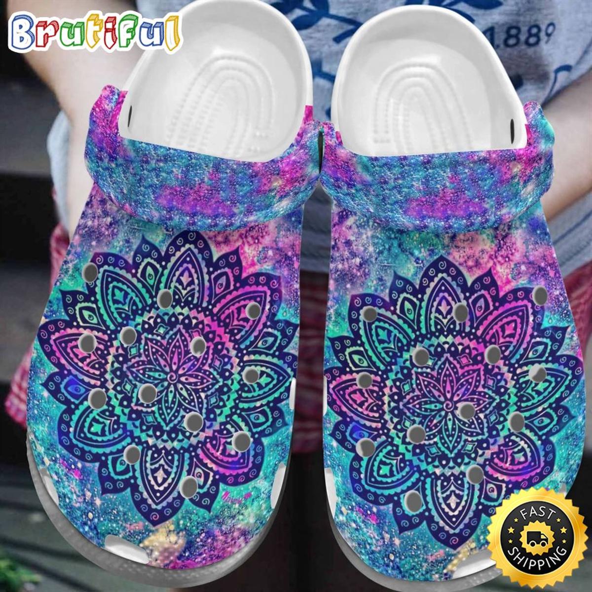 Hippie Crocs Style Comfortable For Women Men Amazing Hippie Flower