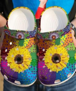 Hippie Flower Child Crocs Clog Shoes