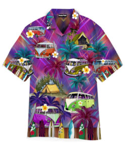 Hippie Van Bus Hawaiian Shirt For Fans