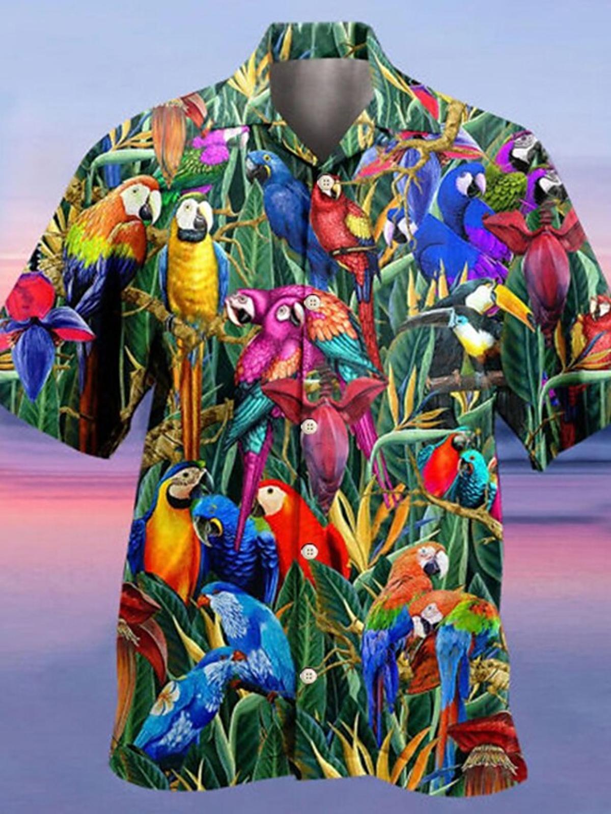 Parrot Hawaiian Shirt Outfit For Men