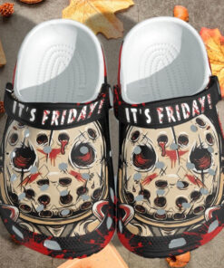 Horror Halloween Creepy Its Friday Funny Jason Voorhees Crocs