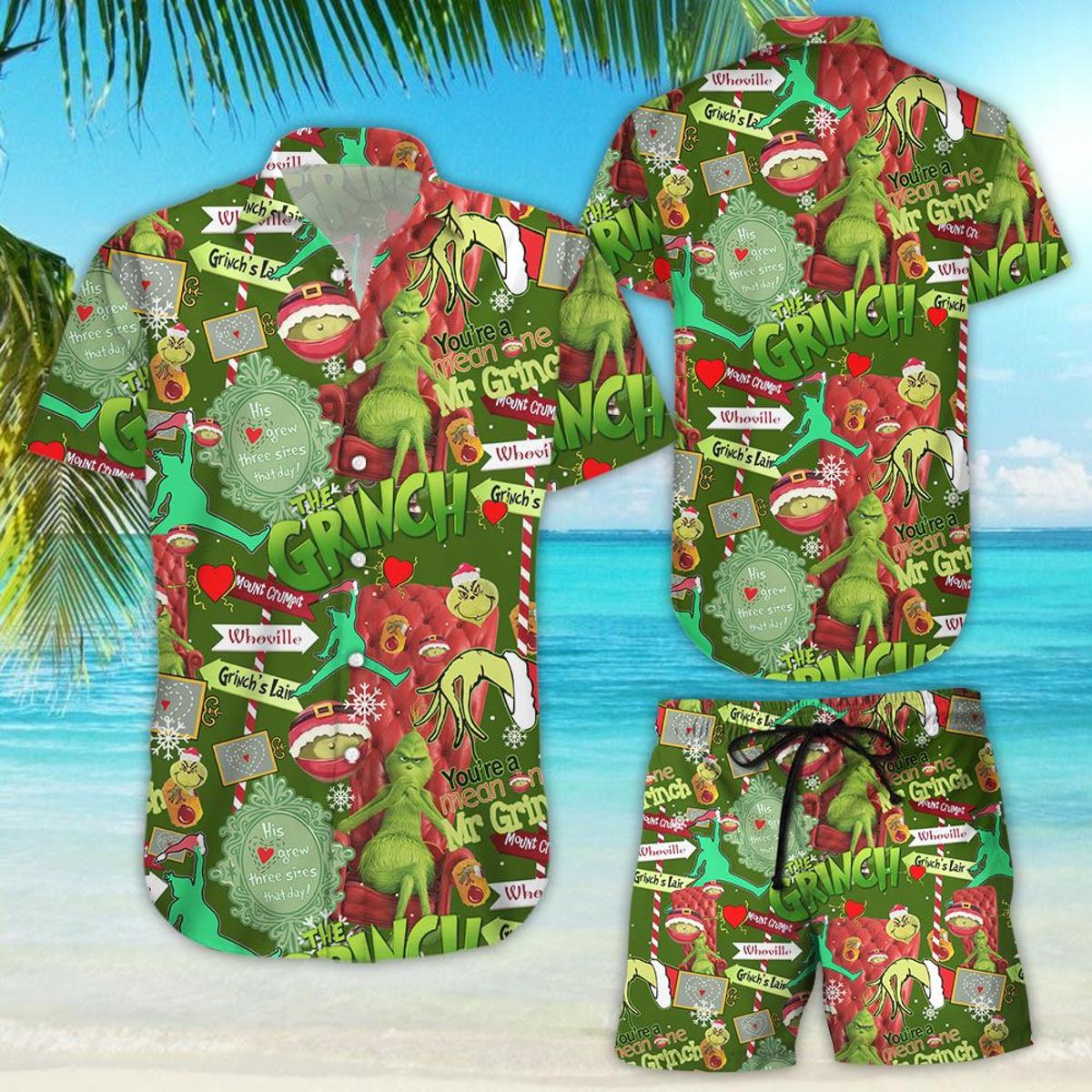 Hot Mngt Vintage Grinch Hawaiian Shirt For Men Women