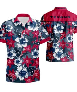 Houston Texans Logo Tropical Hawaiian Shirt Gift For Fans