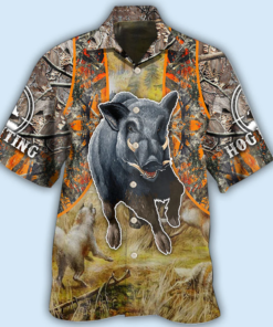 Hunting Hog Hunting Camo Hawaiian Shirt Gift