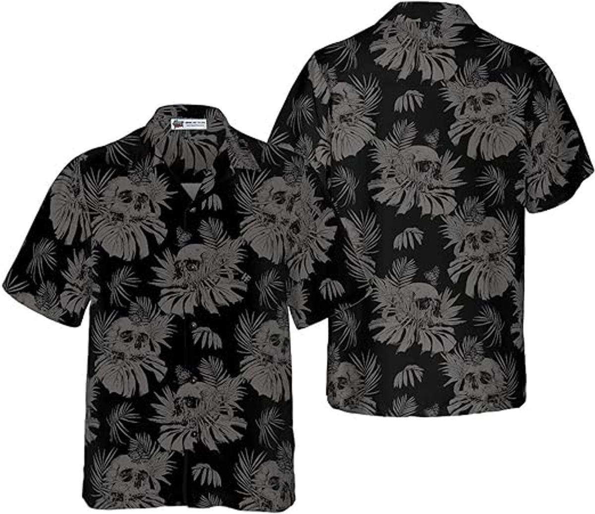 Hyperfavor Black Goth Hawaiian Shirt