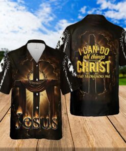 Because Of Him Heaven Know My Name Jesus Christian Hawaiian Shirt