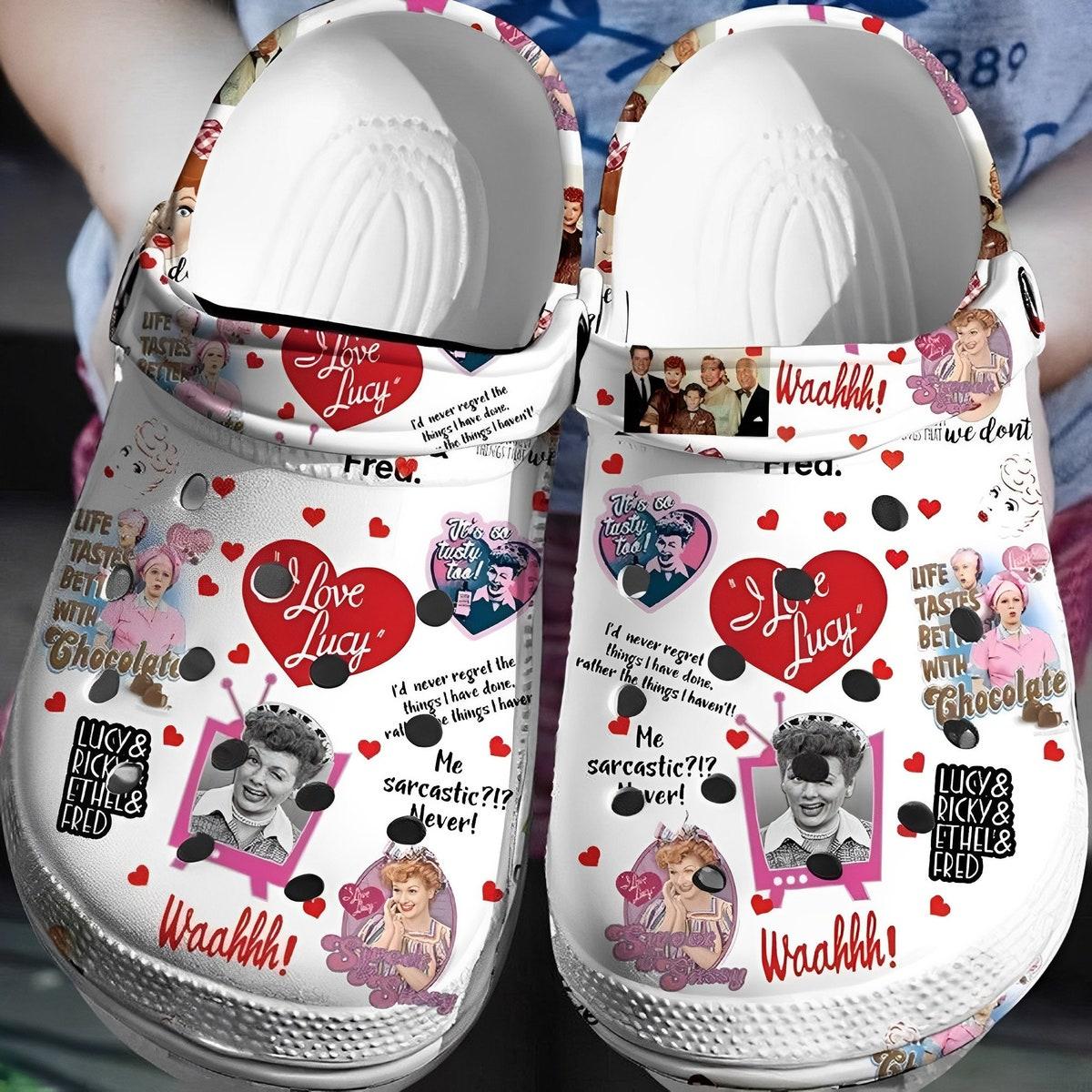 I Love Lucy Crocs Clog Shoes For Fans