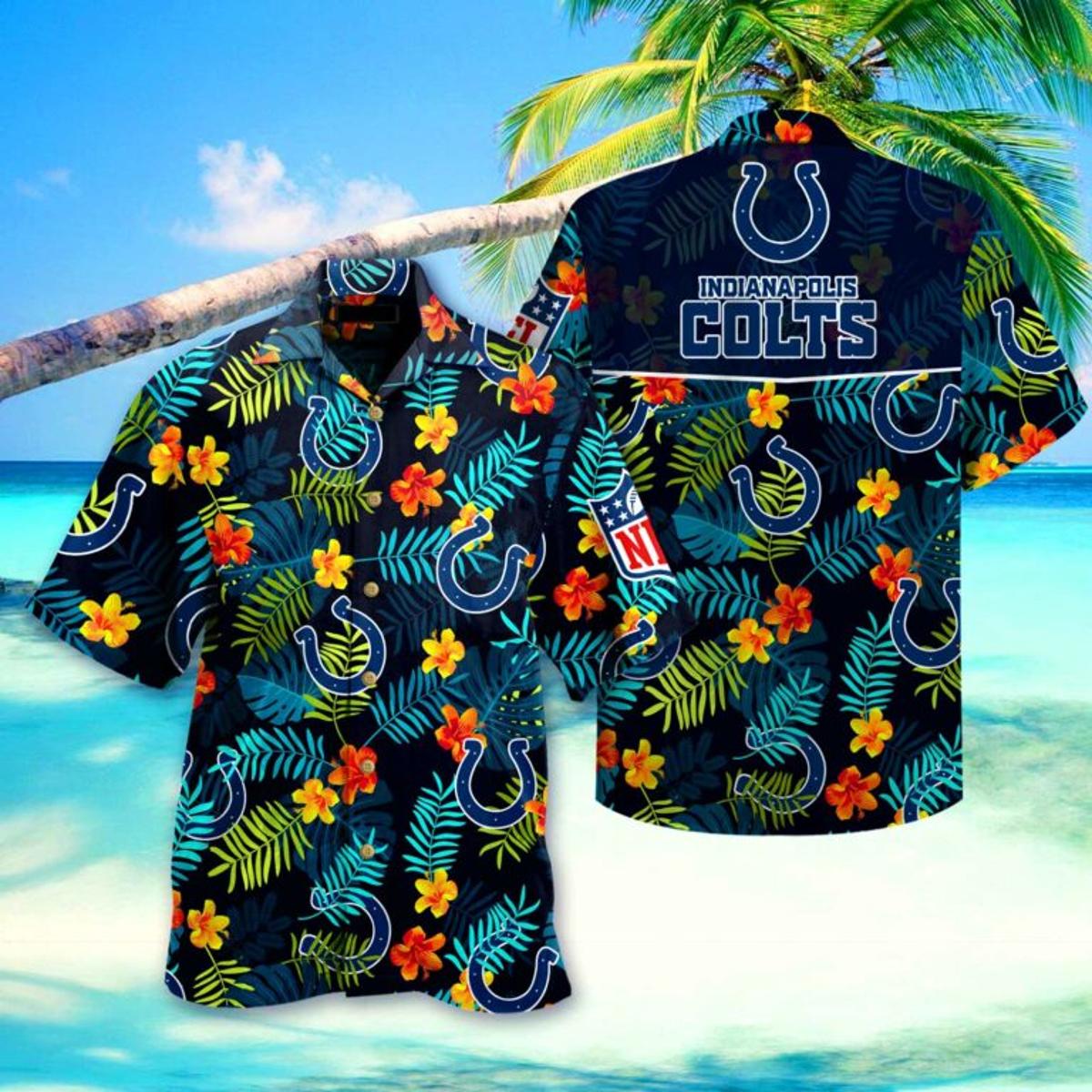 Men’s Tommy Bahama Royal Indianapolis Colts Hawaiian Shirt For Men Women