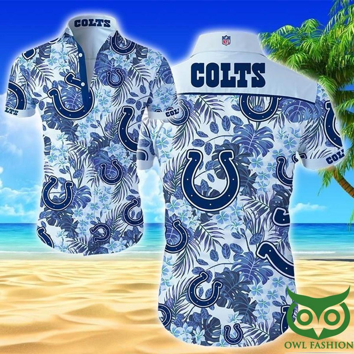 Indianapolis Tropical Flower Colts Hawaiian Shirt For Men Women