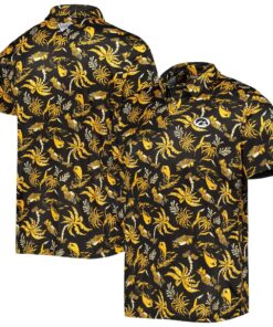 Iowa Hawkeyes Columbia Super Terminal Tackle Black Hawaiian Shirt