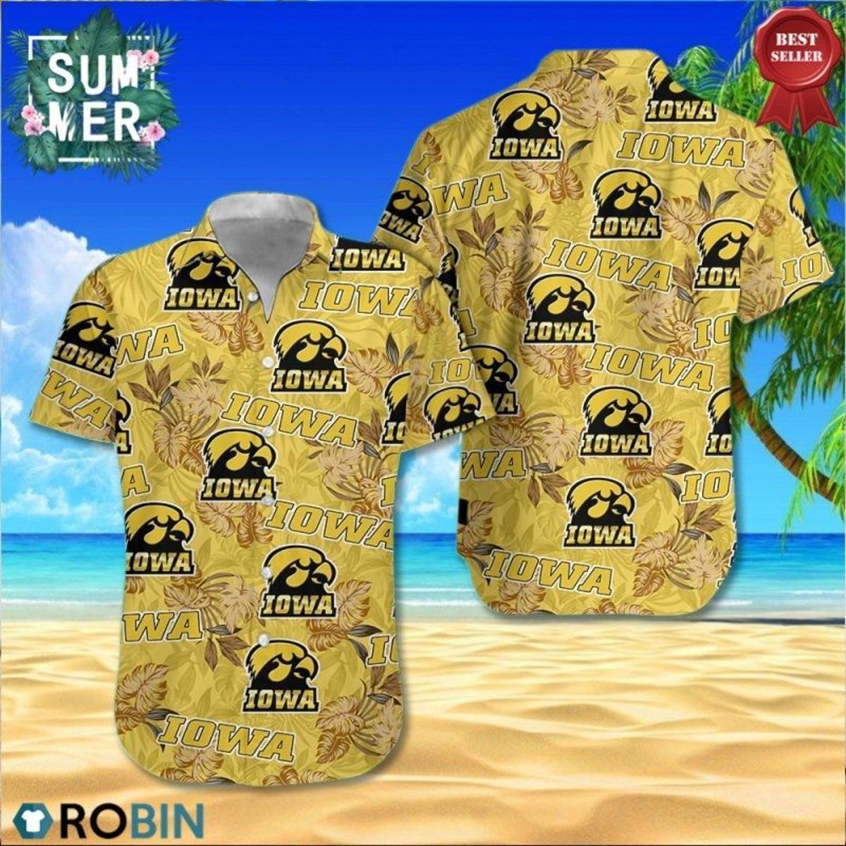 Iowa Hawkeyes Wes & Willy Black Hawaiian Shirt For Fans