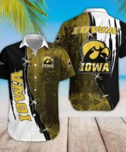 Iowa Hawkeyes Wes & Willy Black Hawaiian Shirt For Fans