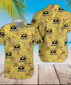 Iowa Hawkeyes Logo Pattern Hawaiian Shirt Gift For Fans