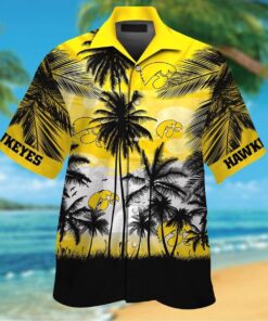 Iowa Hawkeyes Tropical Short Sleeve Aloha Hawaiian Shirts For Men Women Kids