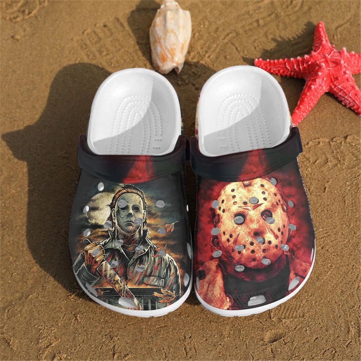 Horror Halloween Creepy Its Friday Funny Jason Voorhees Crocs