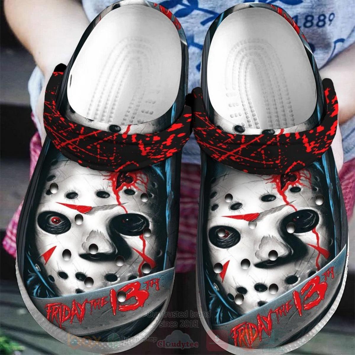 Black Jason Voorhees Friday The 13th Horror Movie Halloween Crocs Gift