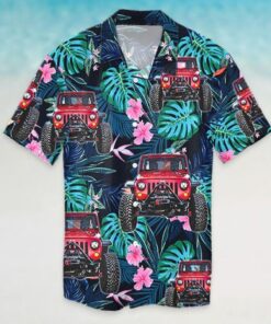 Jeep Tropical Leaf Hawaiian Shirt Gift