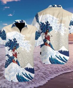 Jesus Surfing Christian Hawaiian Shirt For Men Women