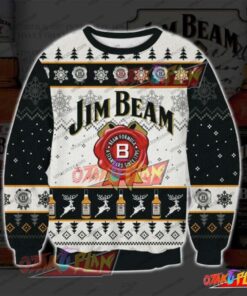 Scenes With Jim Beam Bourbon Ugly Christmas Sweater Gift