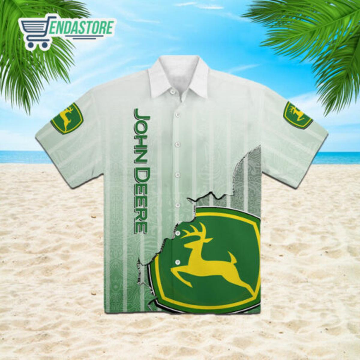 Customized John Deere Hawaiian Shirt Size Fron S To 5xl