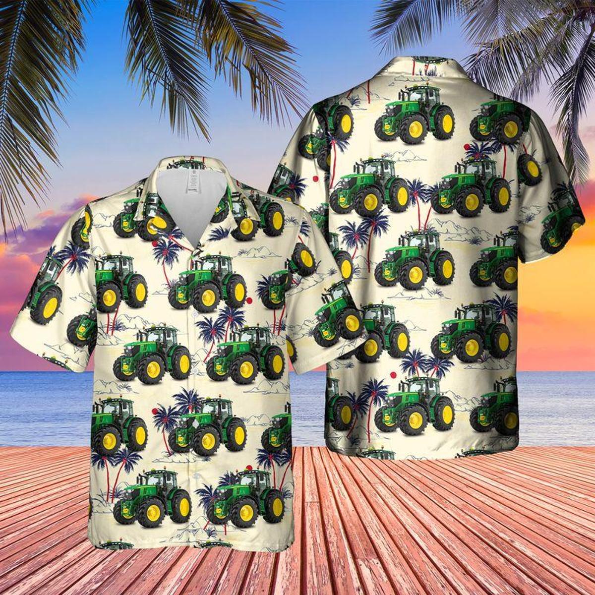 John Deere Tractor Hawaiian Shirt Best Gift