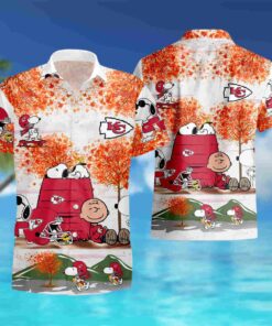 Kansas City Chiefs Autumn Snoopy Aloha Shirt For Men Women