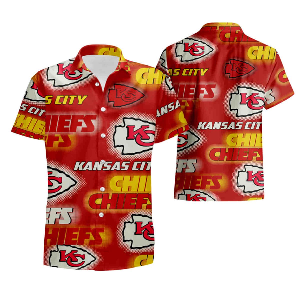 Kc Chiefs Short Sleeve Hawaiian Shirt Gift For Fans