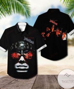 Sad Wings Of Destiny Album Cover Judas Priest Hawaiian Shirt Outfit For Men