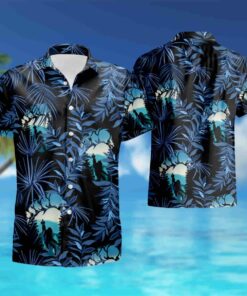 Legend Bigfoot Tropical Blue Big Foot Hawaiian Shirt Size Fron S To 5xl