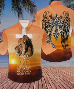 Lion And Christian Hawaiian Shirt Gifts Idea