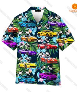 Pinball Corvette Hawaiian Shirt Outfit For Men