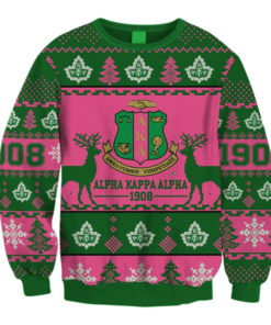 Aka Sorority Ivy Leaf Best Ugly Christmas Sweater