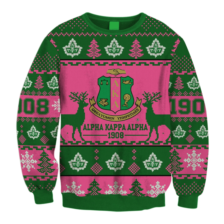 Aka 1908 Alpha Kappa Alpha Christmas Sweater Gift