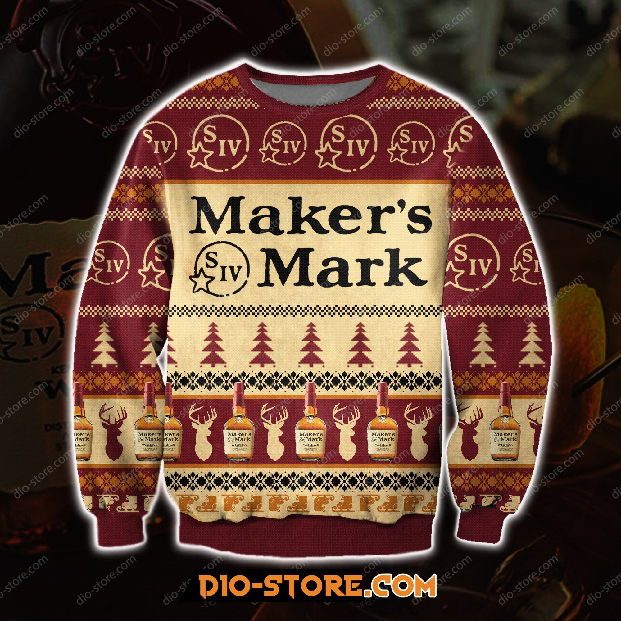 Maker’s Mark Ugly Christmas Sweater Best Gift For Fans