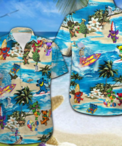 Medium Colors Dancing Bears Hawaiian Shirt