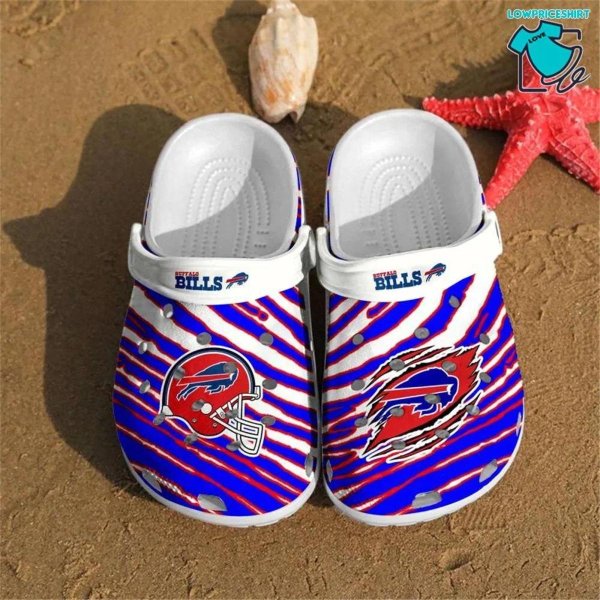 American Flag Breaking Wall Crocs Buffalo Bills