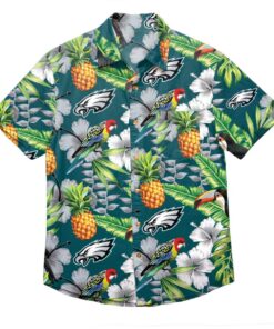 Mens Floral Button Up Philadelphia Eagles Hawaiian Shirt For Men Women