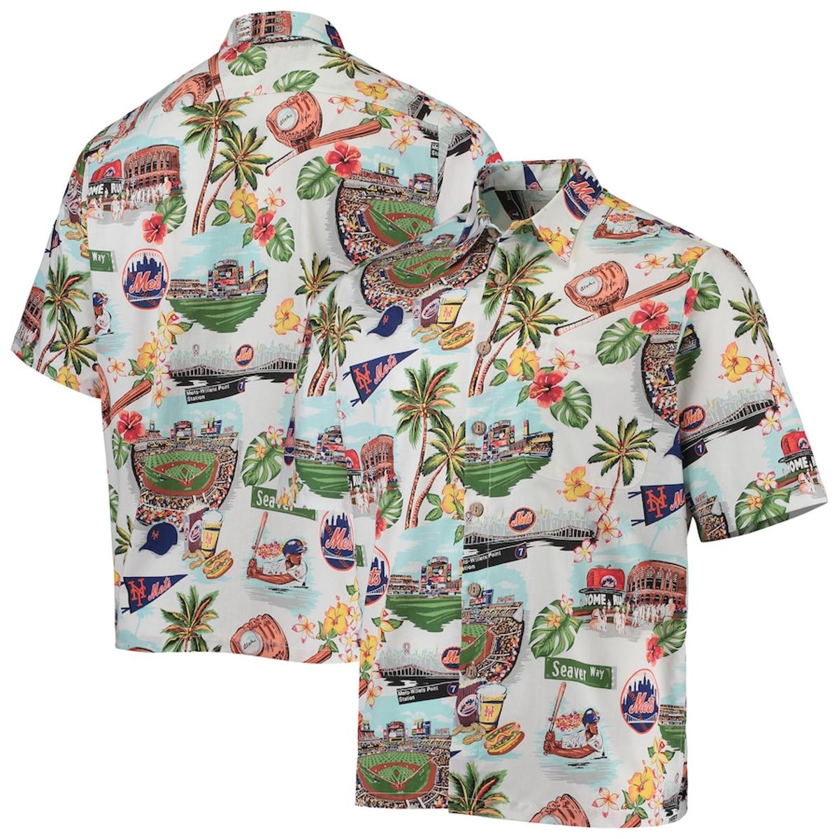 Mlb Flower New York Mets Hawaiian Shirt For Men Women