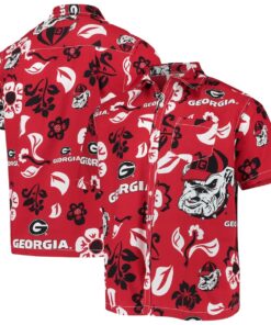 Men’s Wes & Willy Red Georgia Bulldogs Uga Hawaiian Shirt