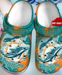 Customized Miami Dolphins Crocs Clog Shoes