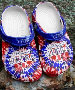 Michelob Ultra American Flag Crocs Classic Clog Shoes Gift For Fans