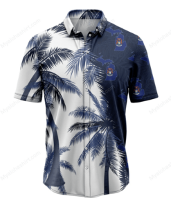 Michigan Flag Palm Tree Hawaiian Shirt Gift