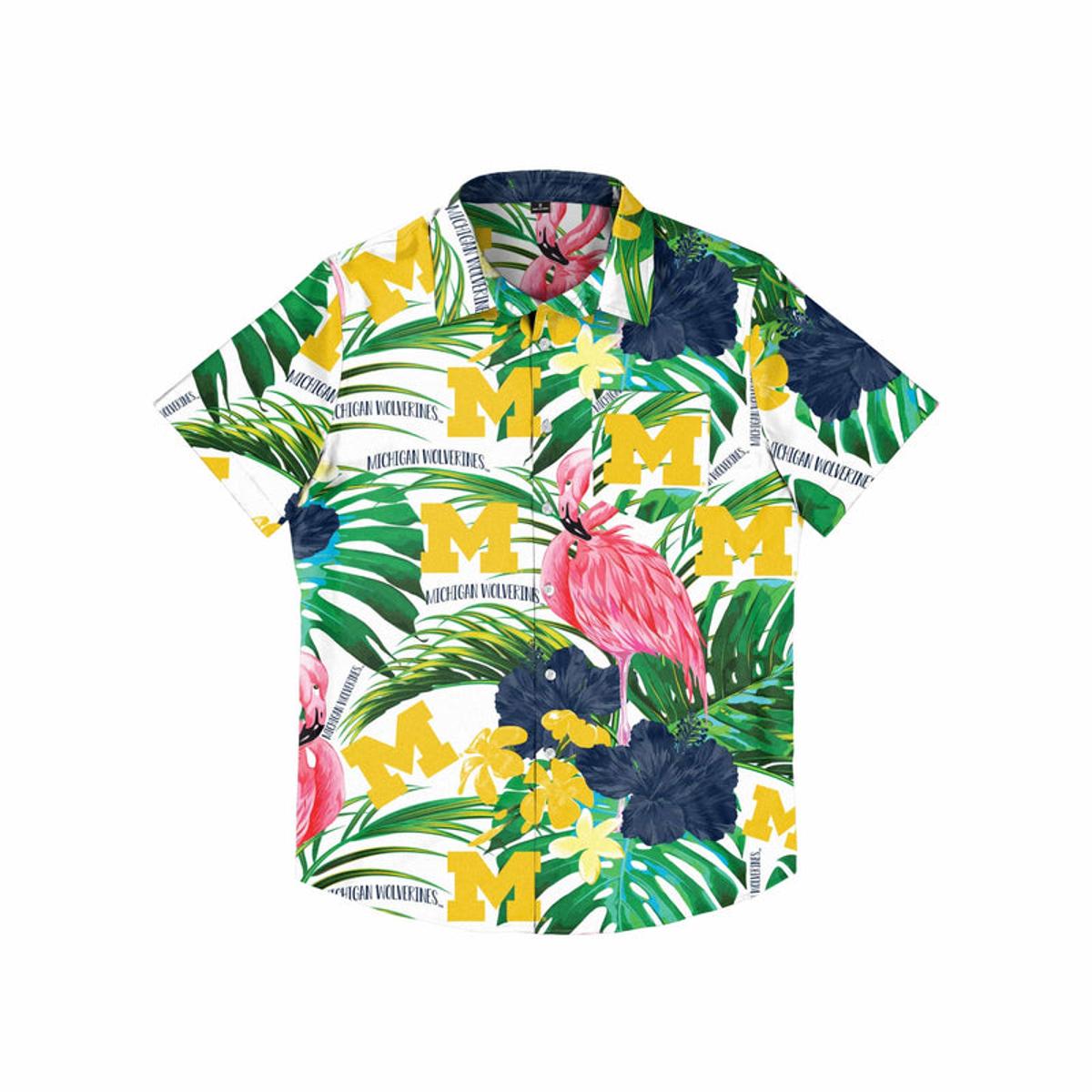 Michigan Wolverines Hawaiian Shirt Set For Men Women Kids