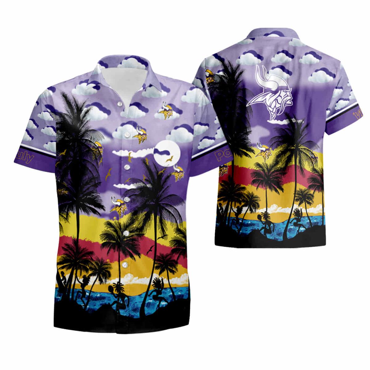 Tropical Minnesota Vikings Hawaiian Shirt For Men Women